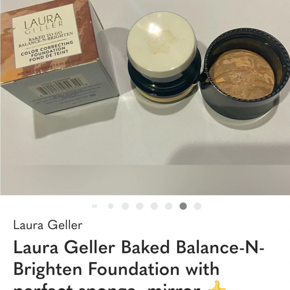 Laura Geller Baked Balance-N-Brighten Foundation has mirror/sponge, Deep Shade